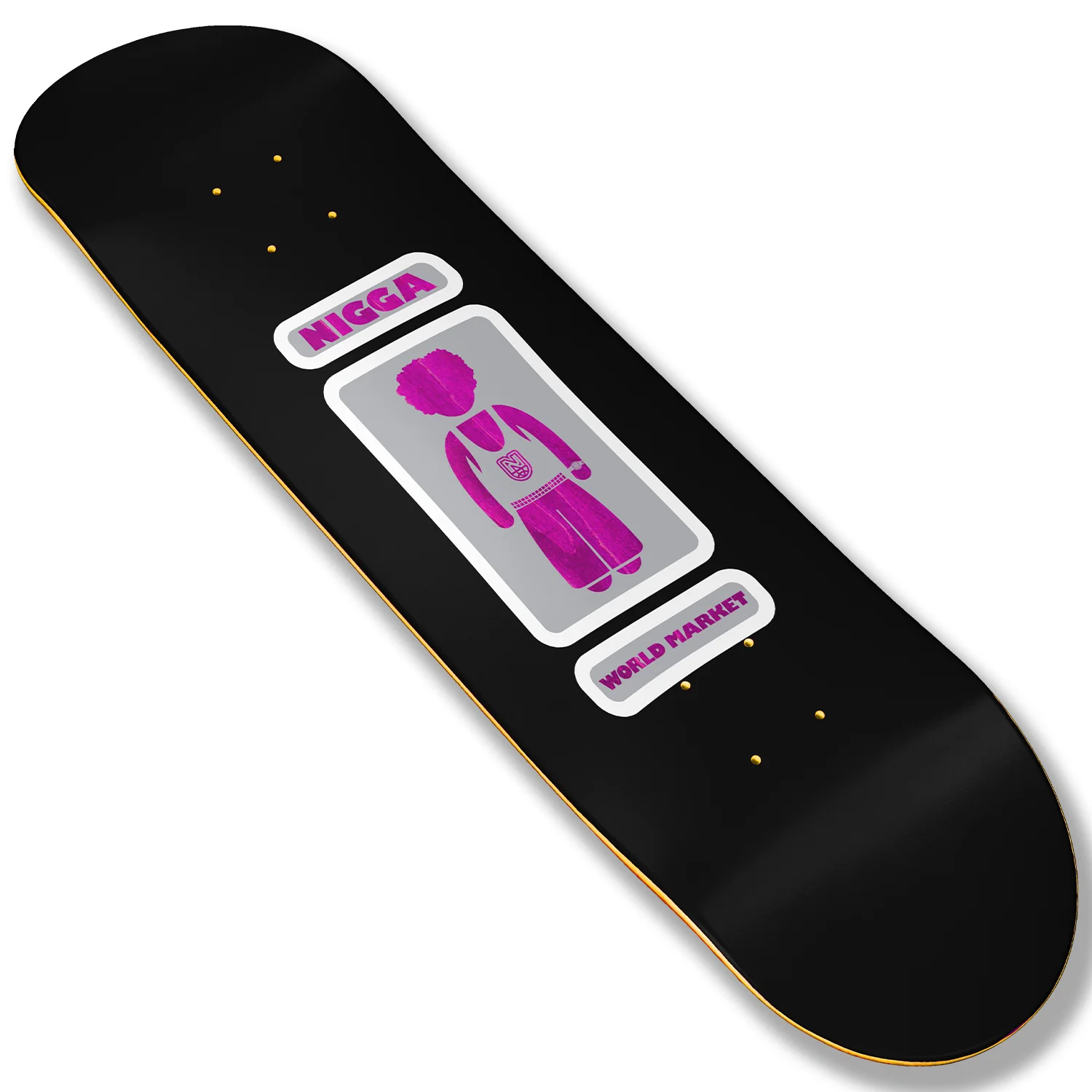 Black Nirl Skateboard Deck - Image 2